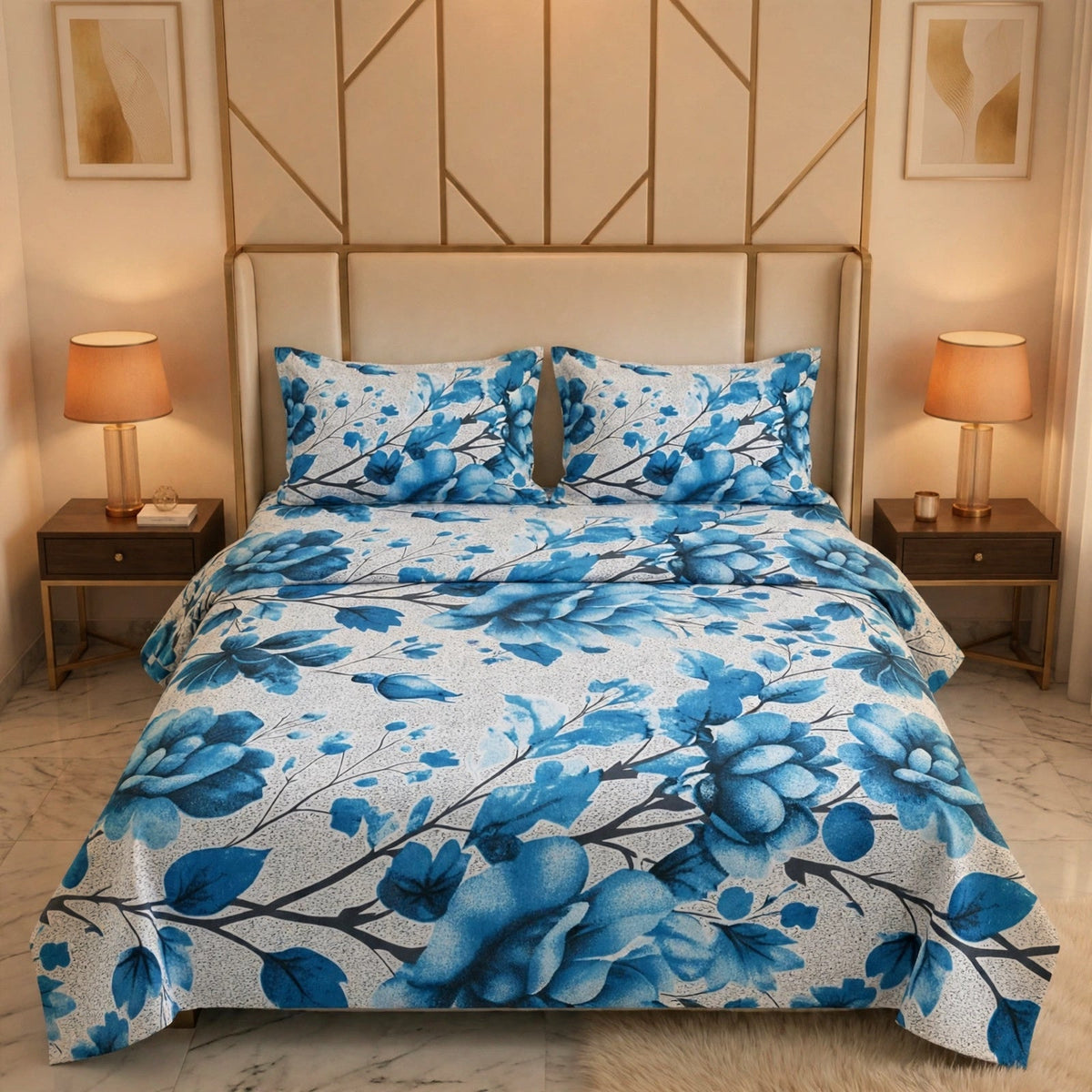 Knotco Printed Cotton Rich Bedsheet Set TC-150