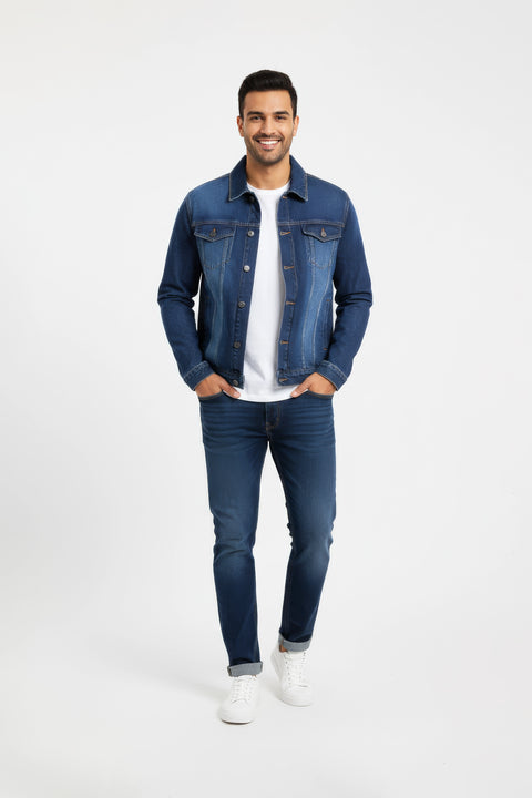 Men Denim Jacket M408-2023 - D/Blue