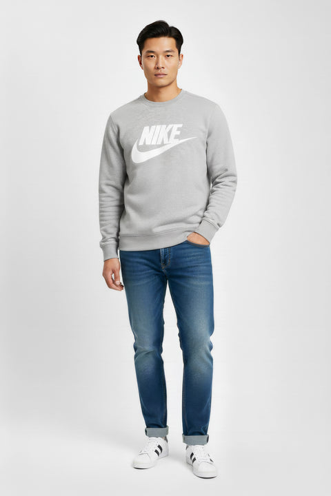 Men Branded Graphic Sweatshirt - Grey