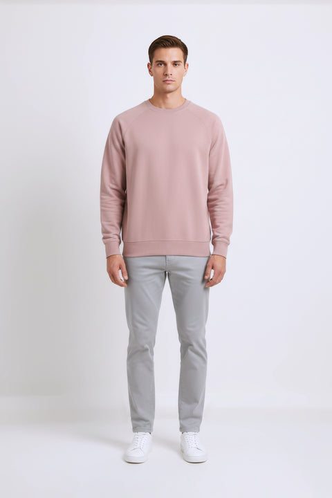 Men Branded Basic Sweatshirt - L/Pink