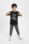 Boys Branded Graphic T-Shirt - Black