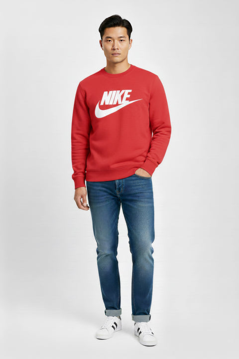 Men Branded Graphic Sweatshirt - Red