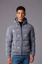 Men Branded Bomber Jacket - Grey