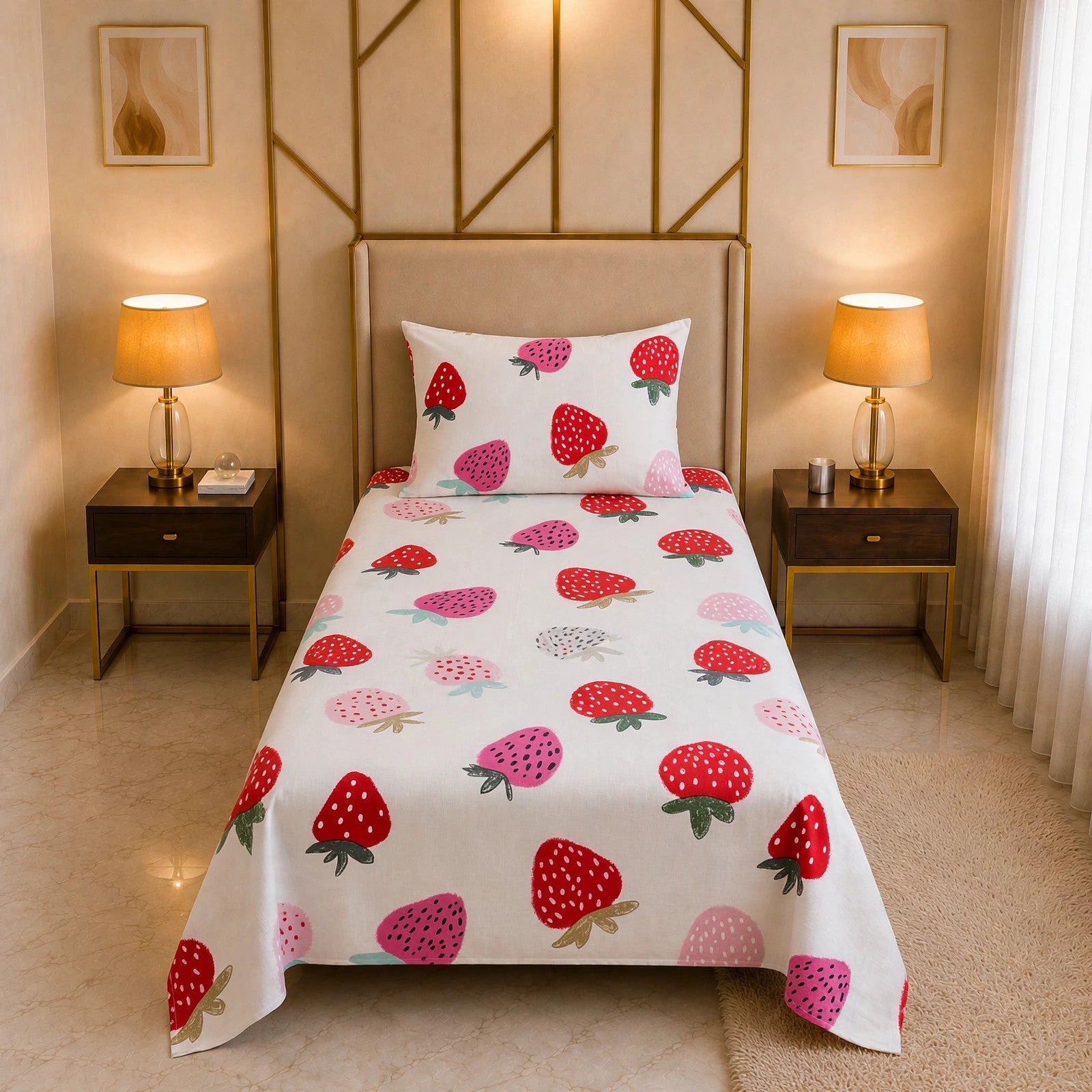 Kids Printed Cotton Rich Bedsheet Set TC-150