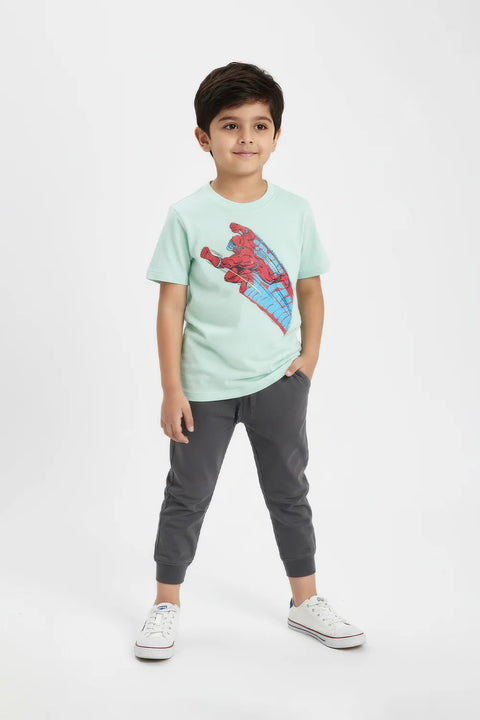 Boys Branded Graphic T-Shirt - Pistachio