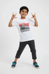 Boys Branded Graphic T-Shirt - White