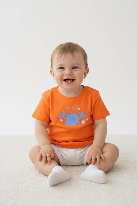 Boys Branded Graphic T-Shirt - Orange