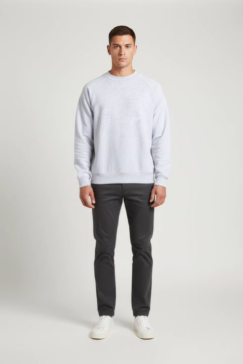 Men Branded Basic Sweatshirt - Oatmeal