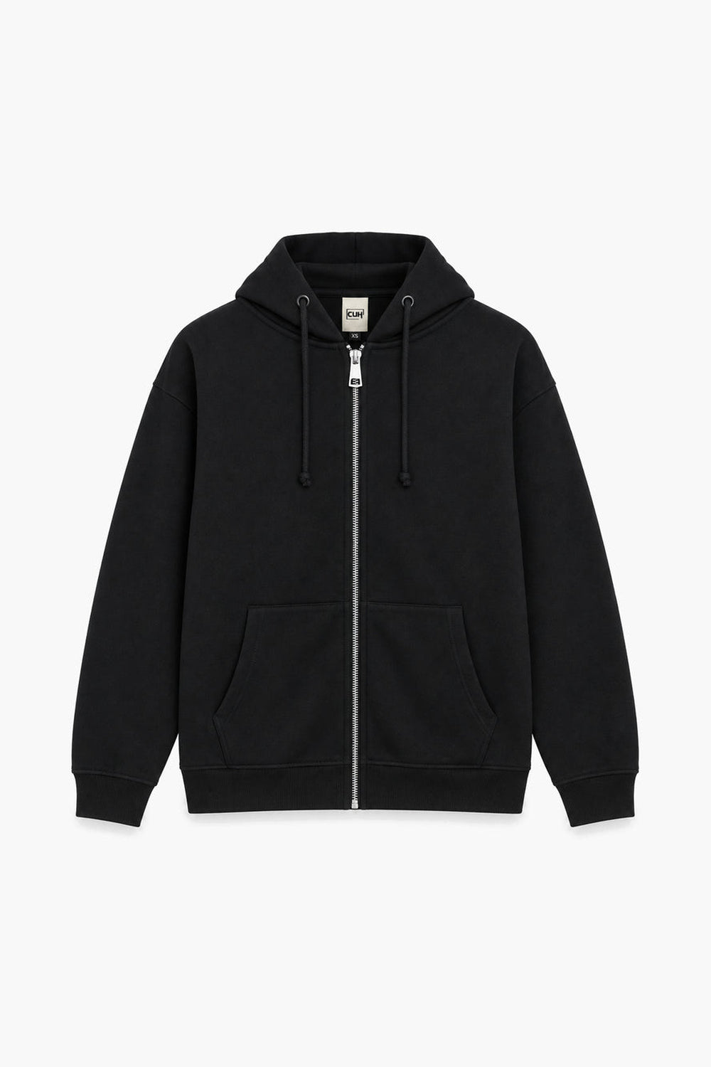 Women Branded Fleece Zipper Hoodie - Black