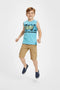 Boys Branded Graphic Sando - Sky Blue