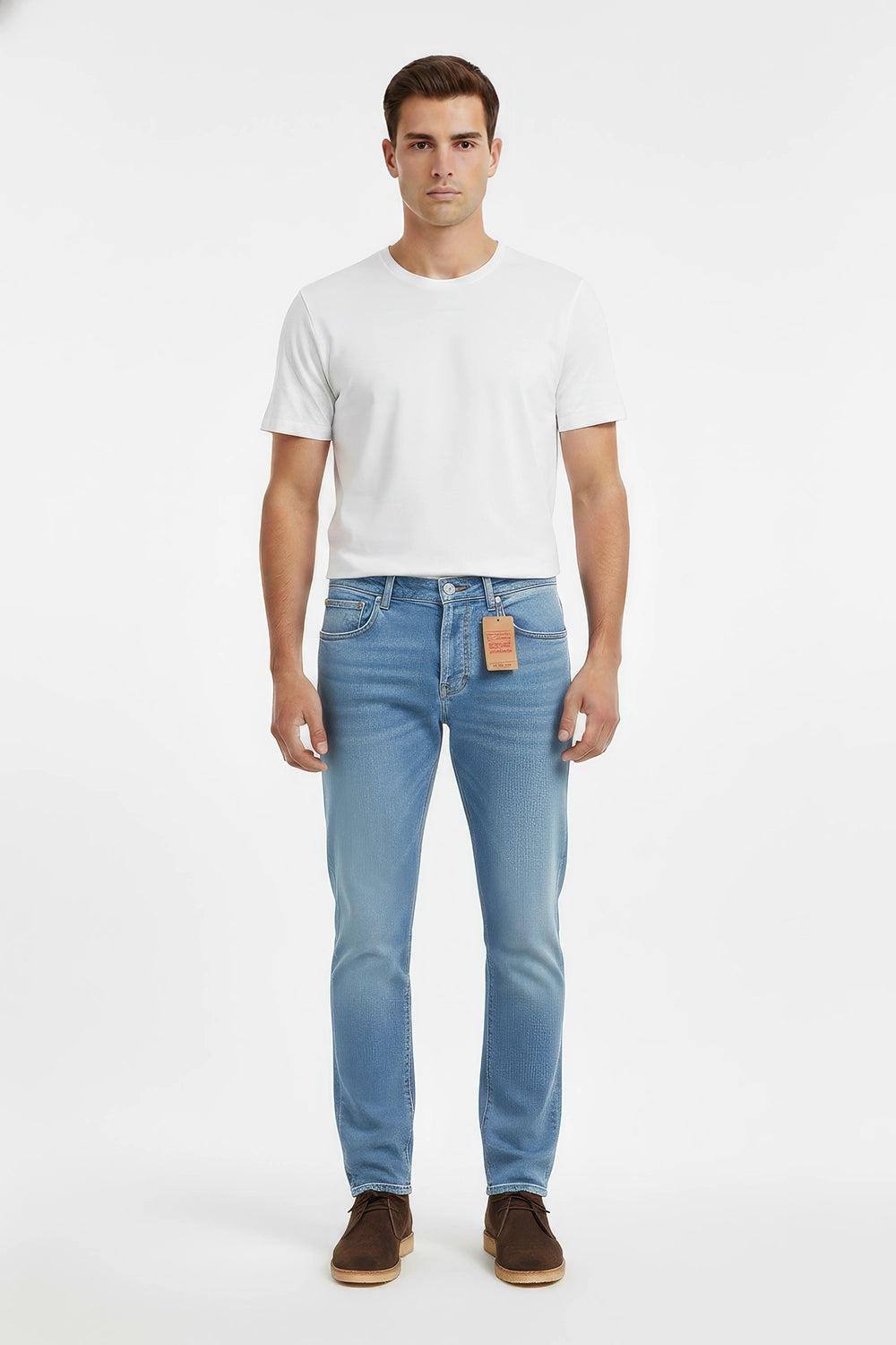 Men Branded Denim Jeans - L/Blue