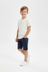 Boys Branded basic T-Shirt - Off White