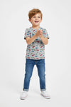 Boys Branded Graphic T-Shirt - Gray