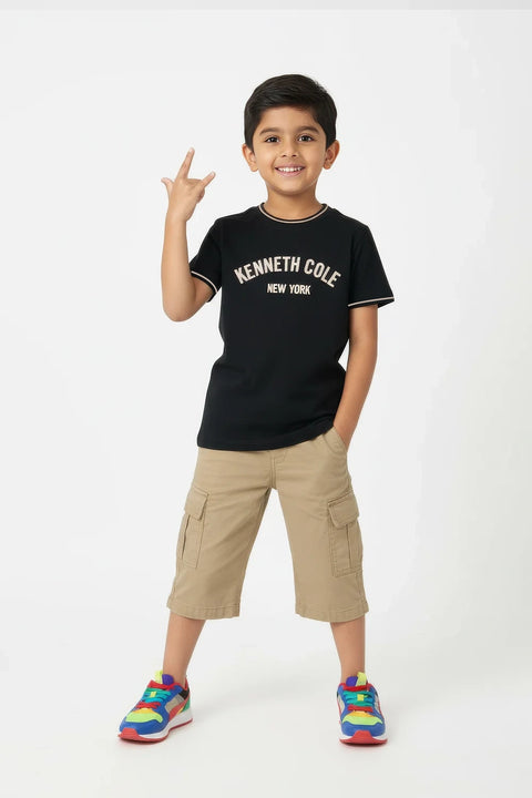 Boys Branded Graphic T-Shirt - Black