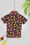 Boys Casual Printed Viscose Shirt - Black