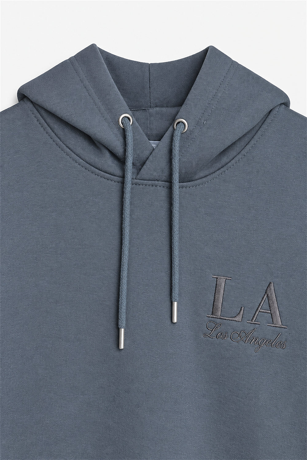 Men Branded EMB Pullover Hoodie - D/Grey