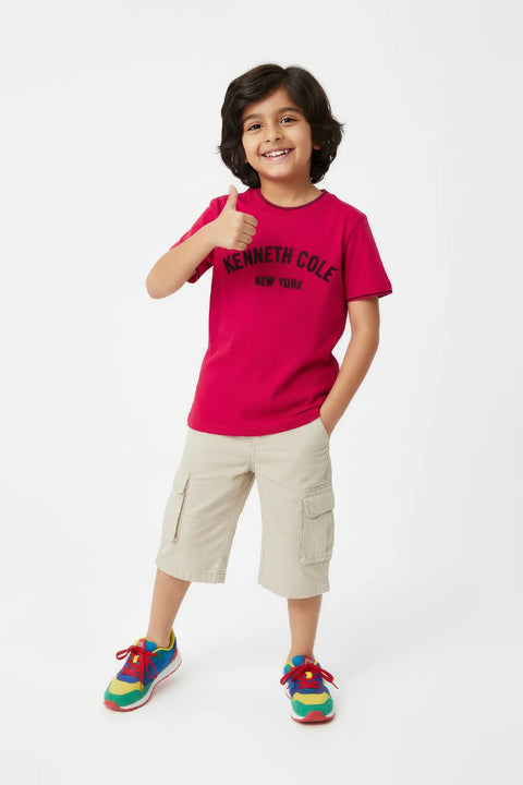 Boys Branded Graphic T-Shirt - Red