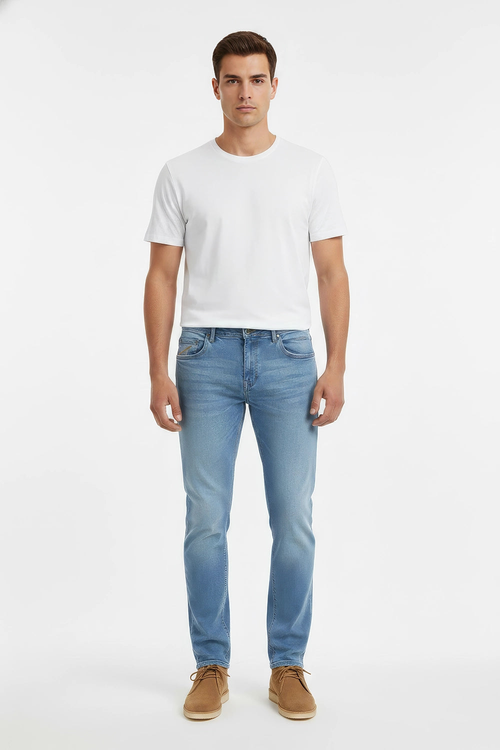 Men Branded Denim Jeans - L/Blue