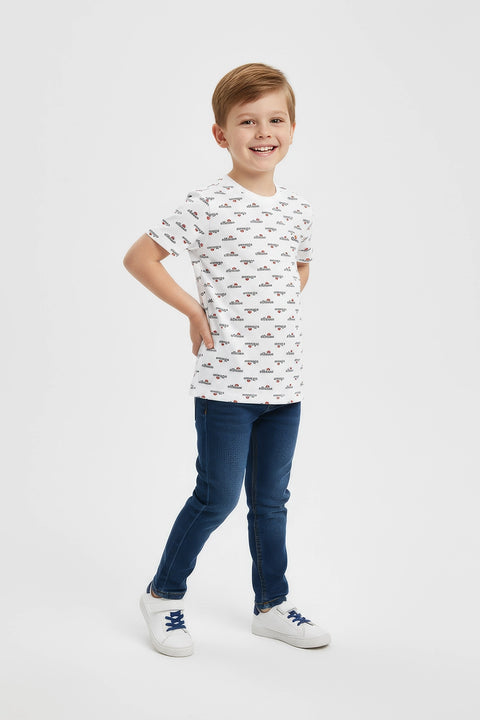 Boys Ellesse Graphic T-Shirt - White