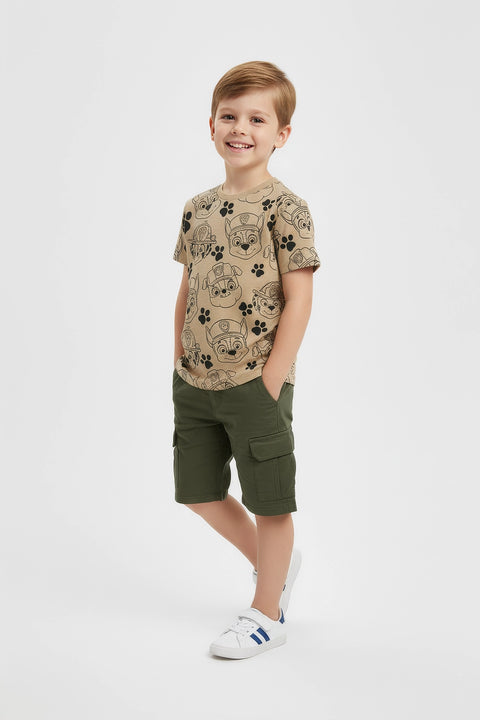 Boys Branded Graphic T-Shirt - Brown