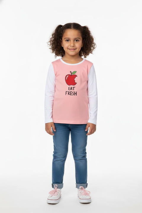 Girls Lycra T-Shirt - Pink