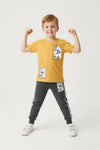 Boys Branded Graphic T-Shirt - Mustard