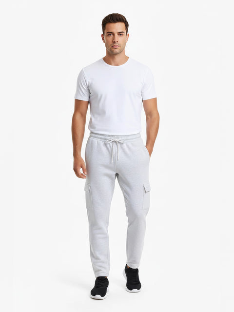 Men Branded Cargo Trouser - Heather Grey
