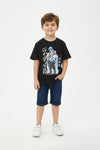 Boys Branded Graphic T-Shirt - Black