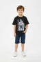 Boys Branded Graphic T-Shirt - Black