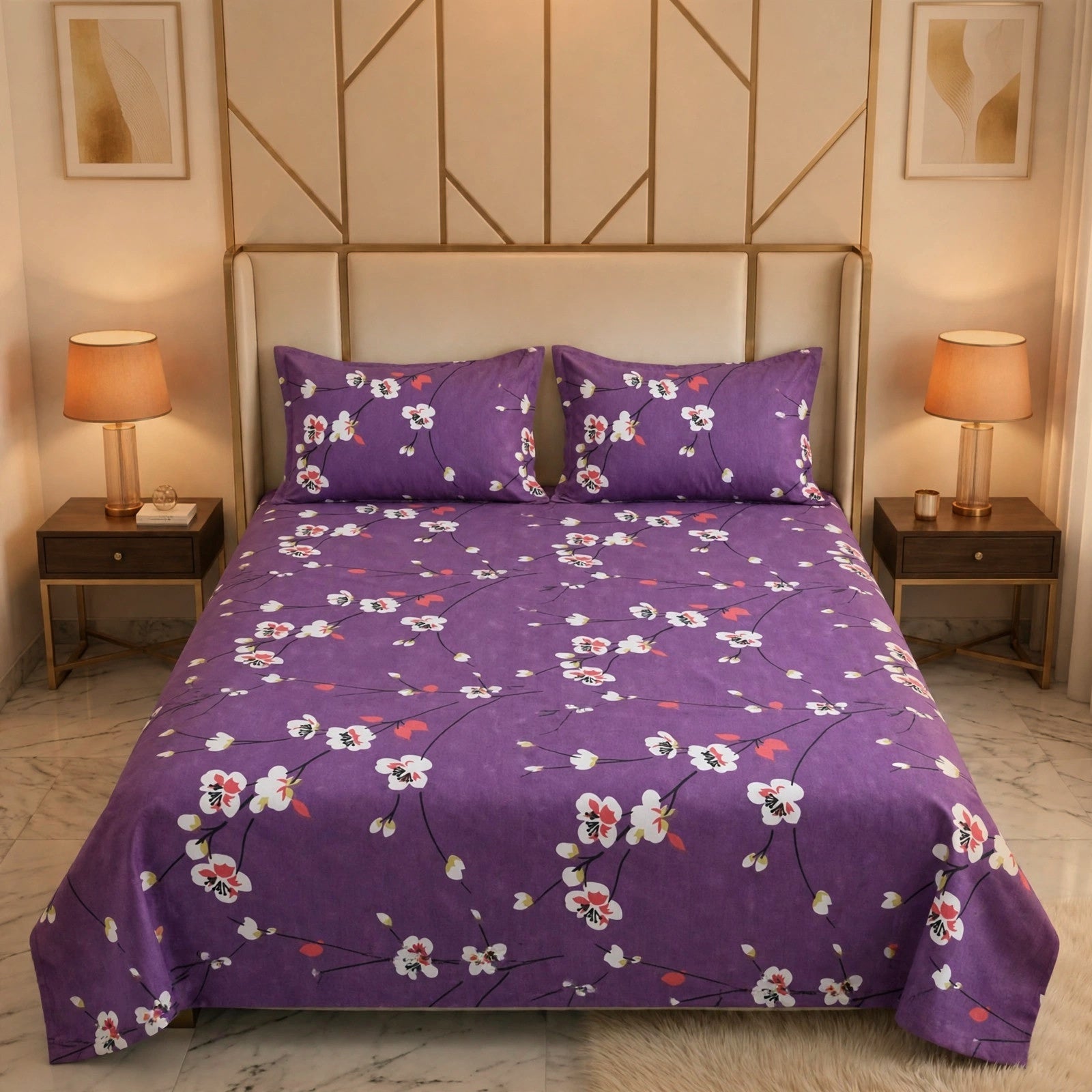 Knotco Printed Cotton Rich Bedsheet Set TC-150