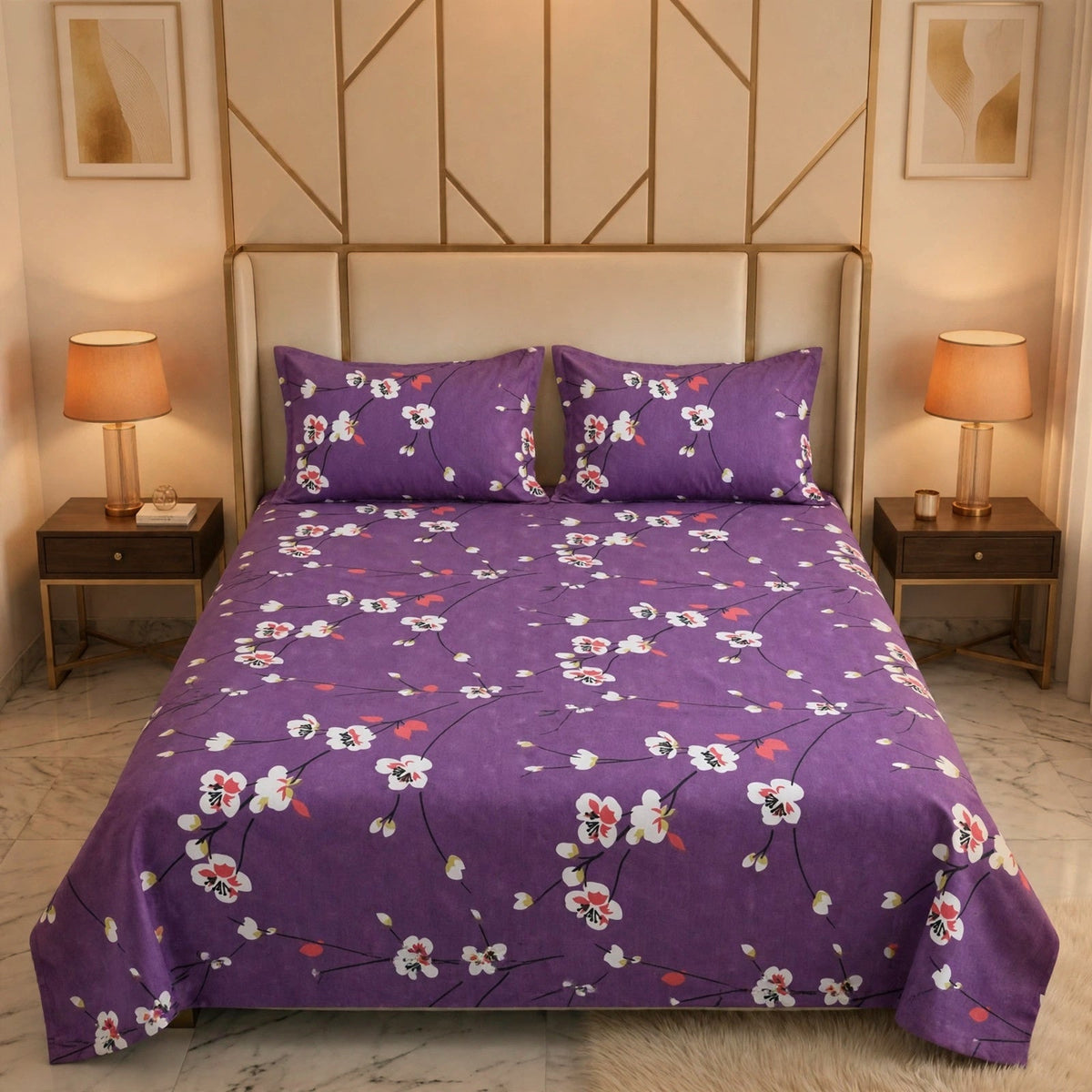Knotco Printed Cotton Rich Bedsheet Set TC-150