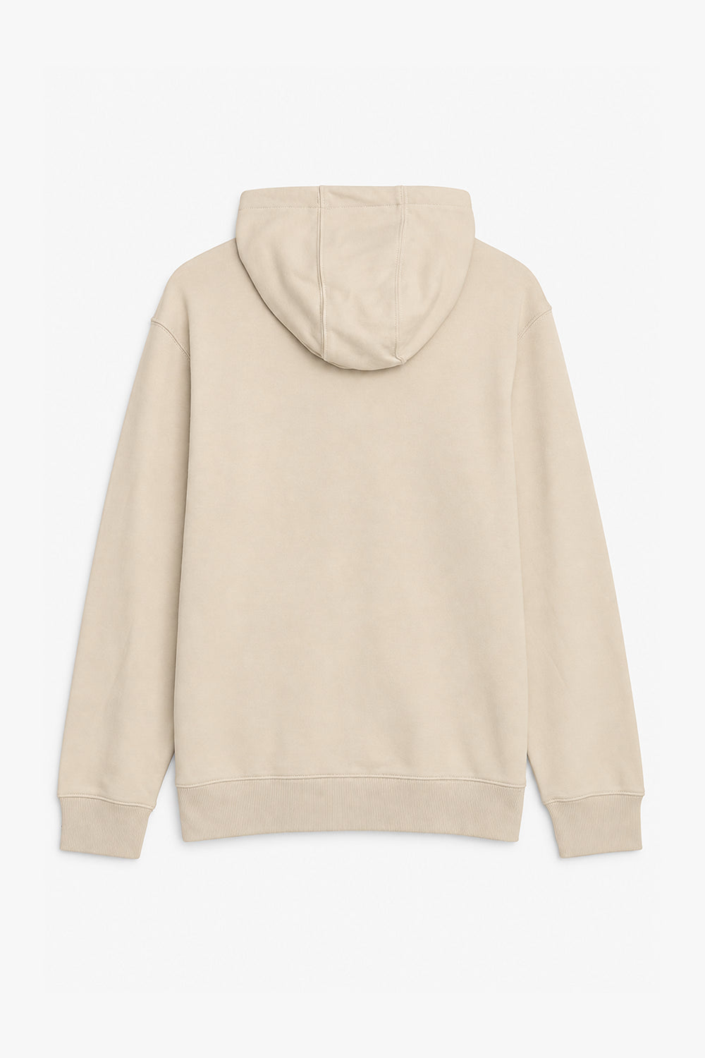Men Branded Graphic Pullover Hoodie - Cream