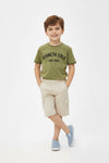 Boys Branded Graphic T-Shirt - Olive Green