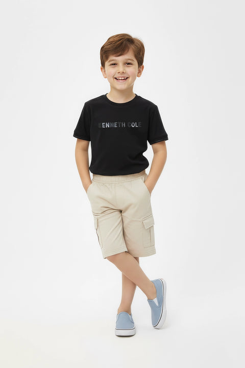 Boys Branded Graphic T-Shirt - Black