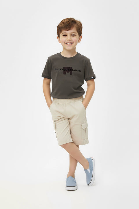 Boys Branded Graphic T-Shirt - D/Green