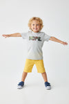 Boys Branded Graphic T-Shirt - Heather Grey