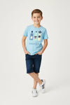 Boys Branded Graphic T-Shirt - Sky Blue