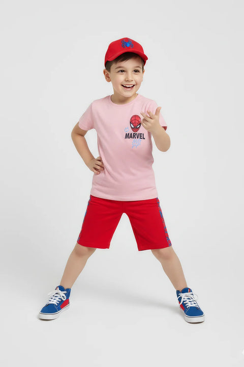 Boys Branded Graphic T-Shirt - L/Pink