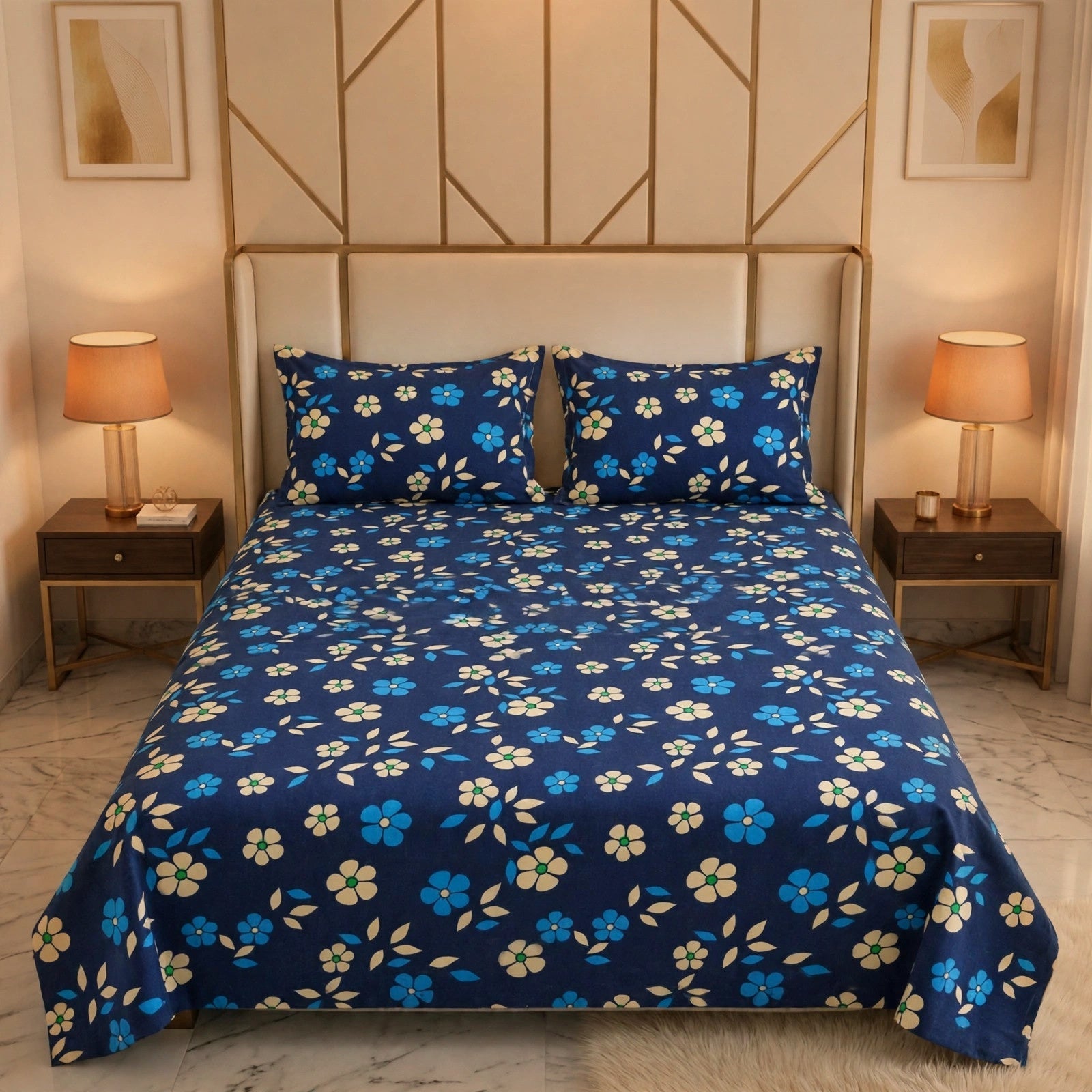 Knotco Printed Cotton Rich Bedsheet Set TC-150