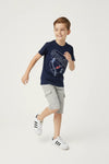 Boys Branded Graphic T-Shirt - Navy