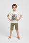 Boys Branded Graphic T-Shirt - Lemon