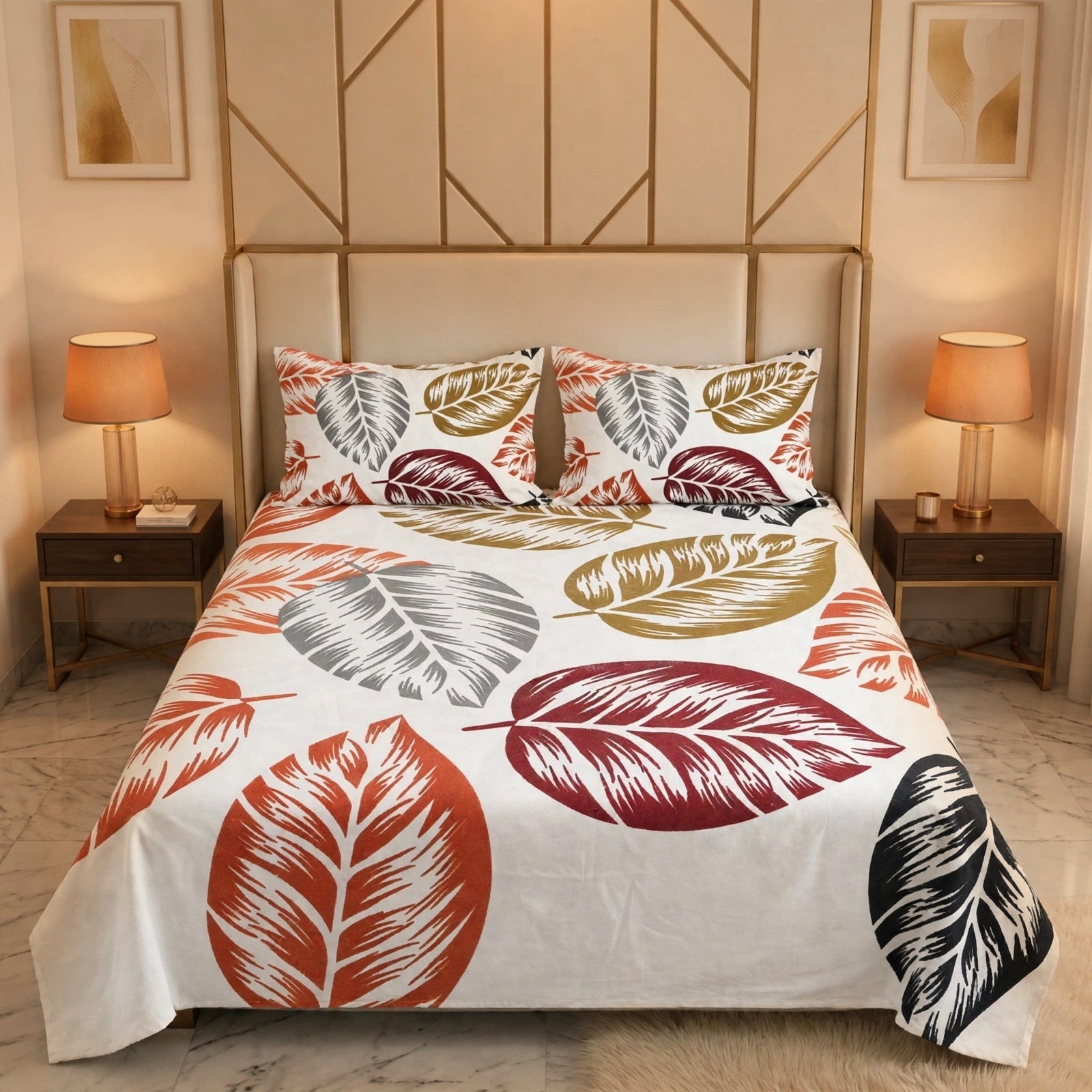 Knotco Printed Cotton Rich Bedsheet Set TC-150