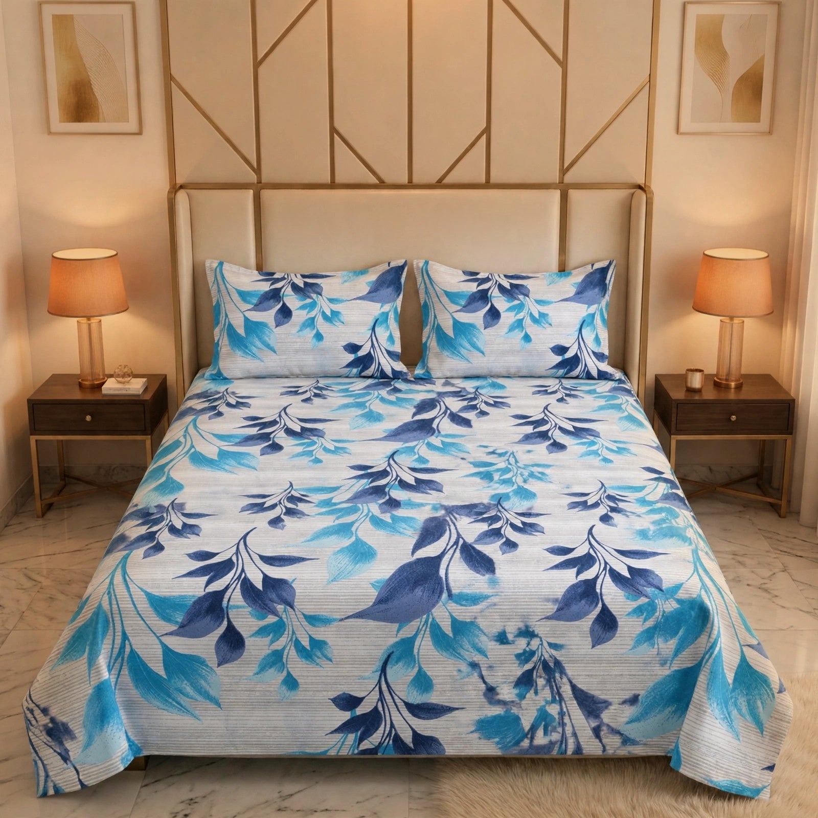 Knotco Printed Cotton Rich Bedsheet Set TC-150