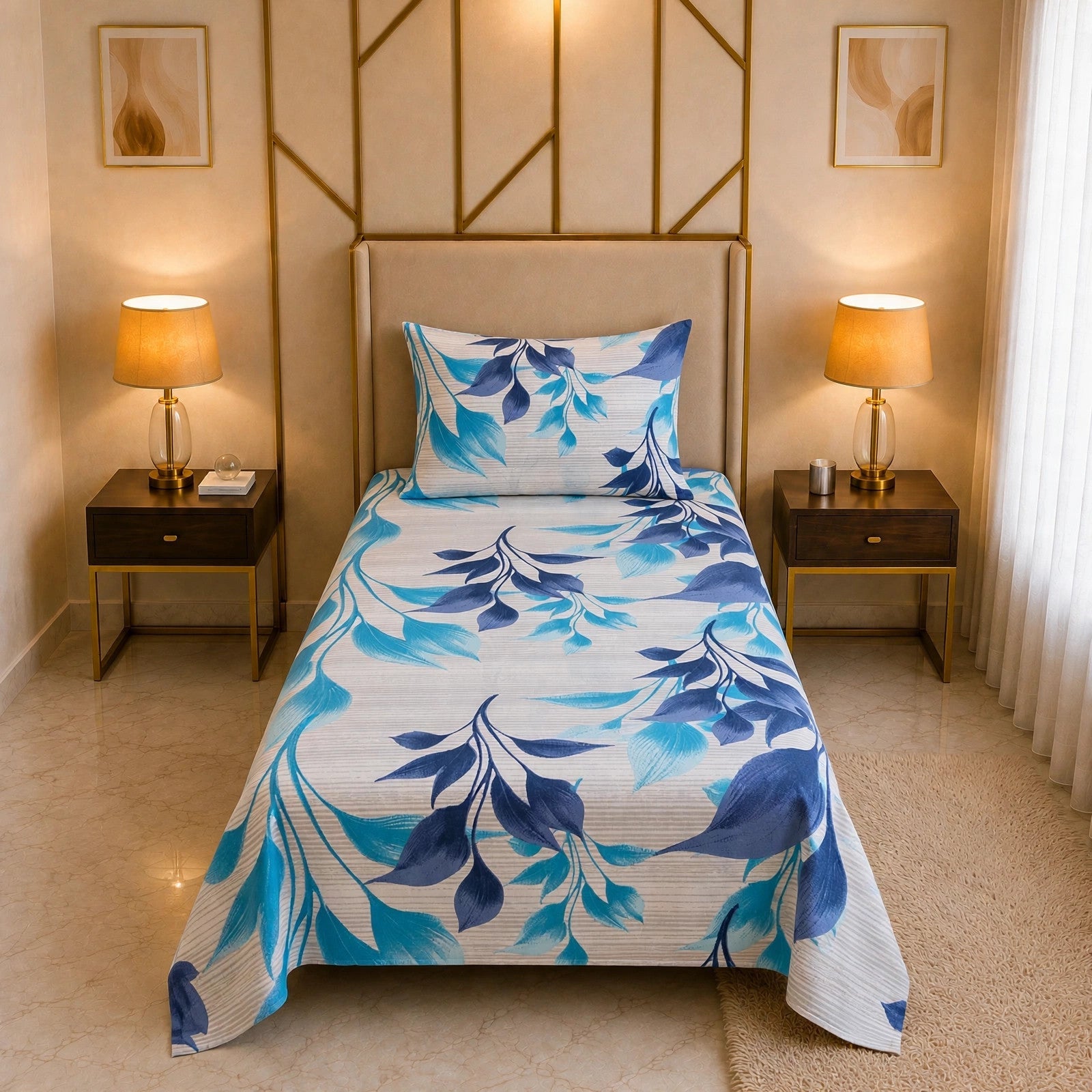 Knotco Printed Cotton Rich Bedsheet Set TC-150