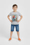 Boys Branded Graphic T-Shirt - Heather Grey
