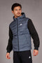 Men Branded Puffer Jacket  - Grey And Black