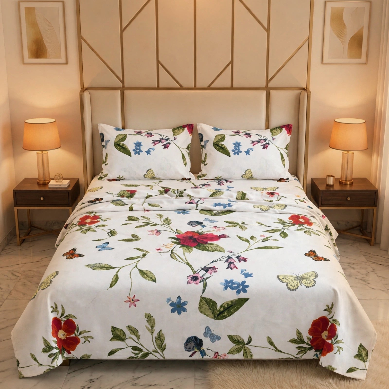 Knotco Printed Cotton Rich Bedsheet Set TC-150