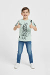 Boys Branded Graphic T-Shirt - Dusty Green