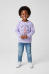Girls Branded Graphic Sweatshirt - Purple