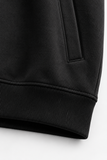 Men Branded Fleece Zipper - Black